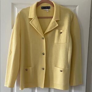 Classic Vintage Yellow Blazer by Country Jersey Size 16